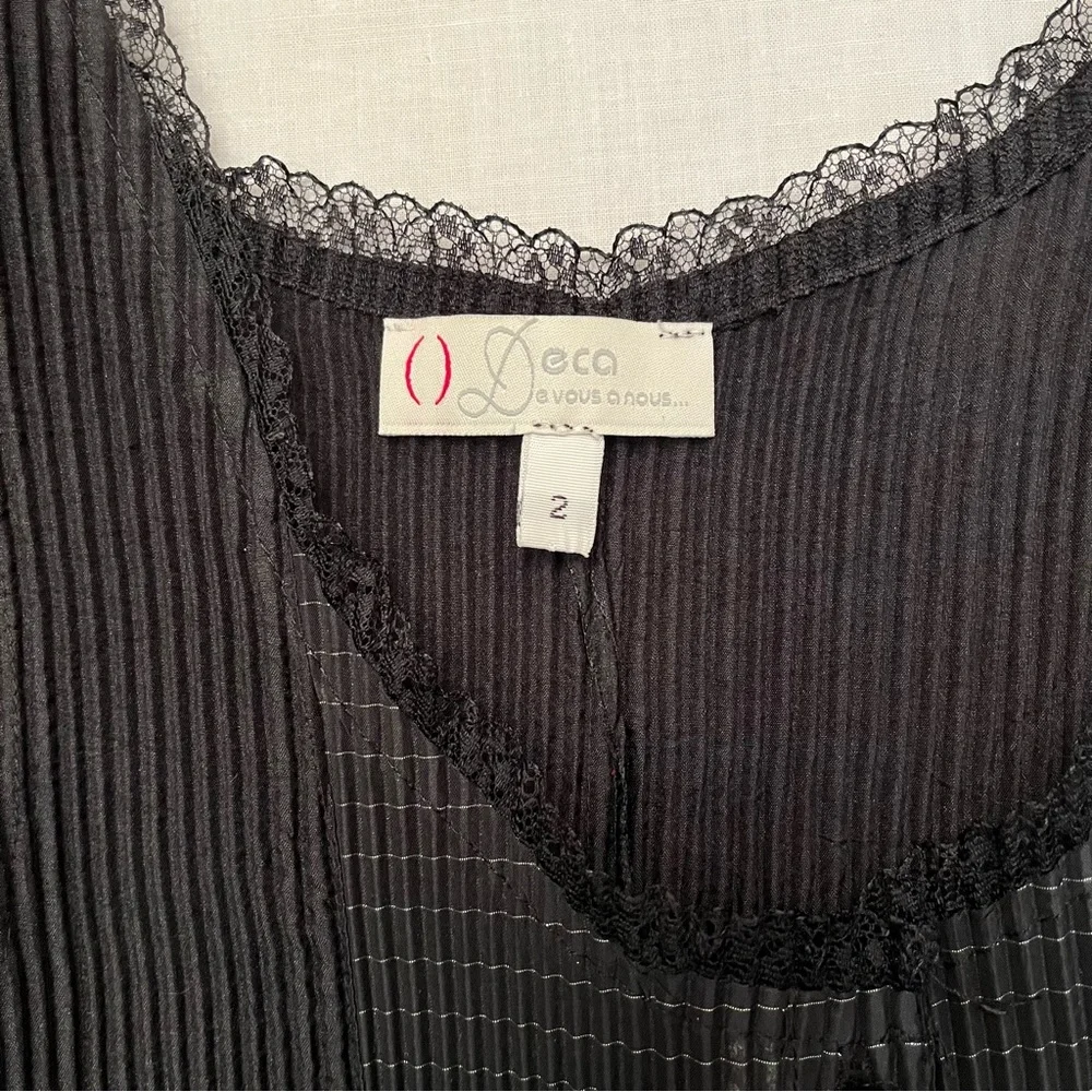 Deca De Vous a Nous Black Sleeveless Long Dress Couture France Size T2 = 8 - Picture 11 of 16